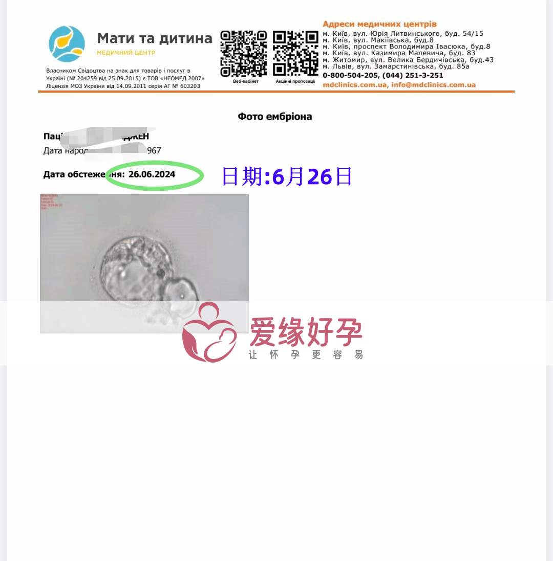 爱缘好孕乌克兰爱心妈妈孕15周产检顺利通过